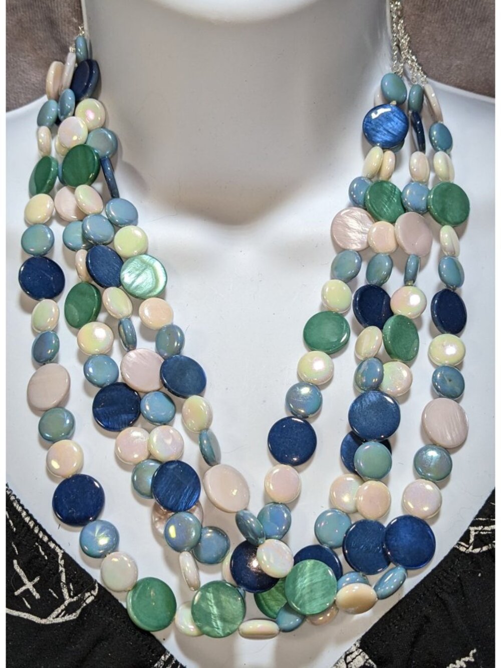Vintage Mermaidcore Multi-Strand Shell Necklace